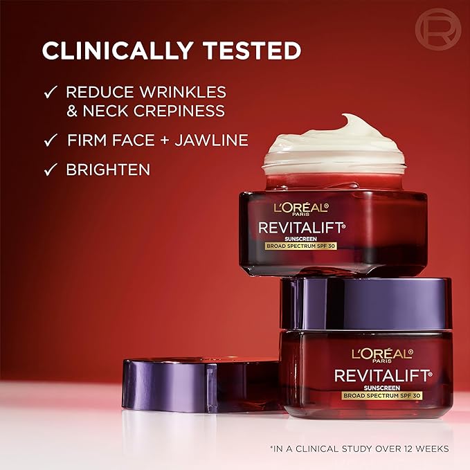L'Oreal Paris Revitalift Triple Power Face and Neck Moisturizer, Anti Aging Face Cream with Broad Spectrum SPF 30, Pro-Retinol, Hyaluronic Acid and Vitamin C, 1 Kit
