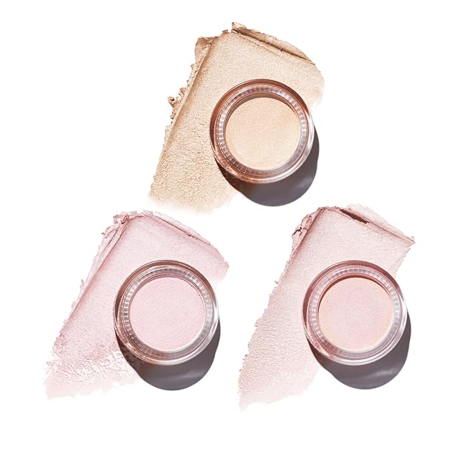 Oulac Cream Eyeshadow also for Highlighter Large Capacity Highly Pigmented Eye Shadow Waterproof &Long Lasting with Moisturizing Formula, Shimmer Glitter Eye Makeup Set 2