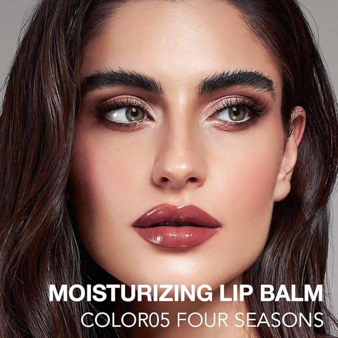 1Pcs Tinted Lip Balm Moisturizing Lipstick – Deep Rose Colored Bean Paste Sheer Hydrating Lip Color for Dry Lips Nourishing Lip Balm for All Women with a Subtle Natural Scent (S05 Four Seasons)