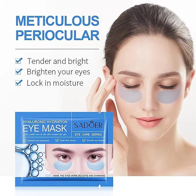 23 Pairs Collagen Under Eye Patches，Gold Under Eye Mask For Removing Dark Circles, Puffiness & Wrinkles，Eye Mask Skincare For Puffy Eyes With Hyaluronic Acid，Eye Bags Treatment For Women