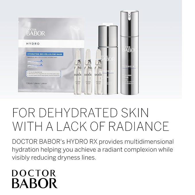 DOCTOR BABOR HydroRX Hyaluron Cream, Lightweight Hyaluronic Acid Face Moisturizer for Dry Skin, Prevents Moisture Loss and Reduces Dryness Lines, Fragrance Free
