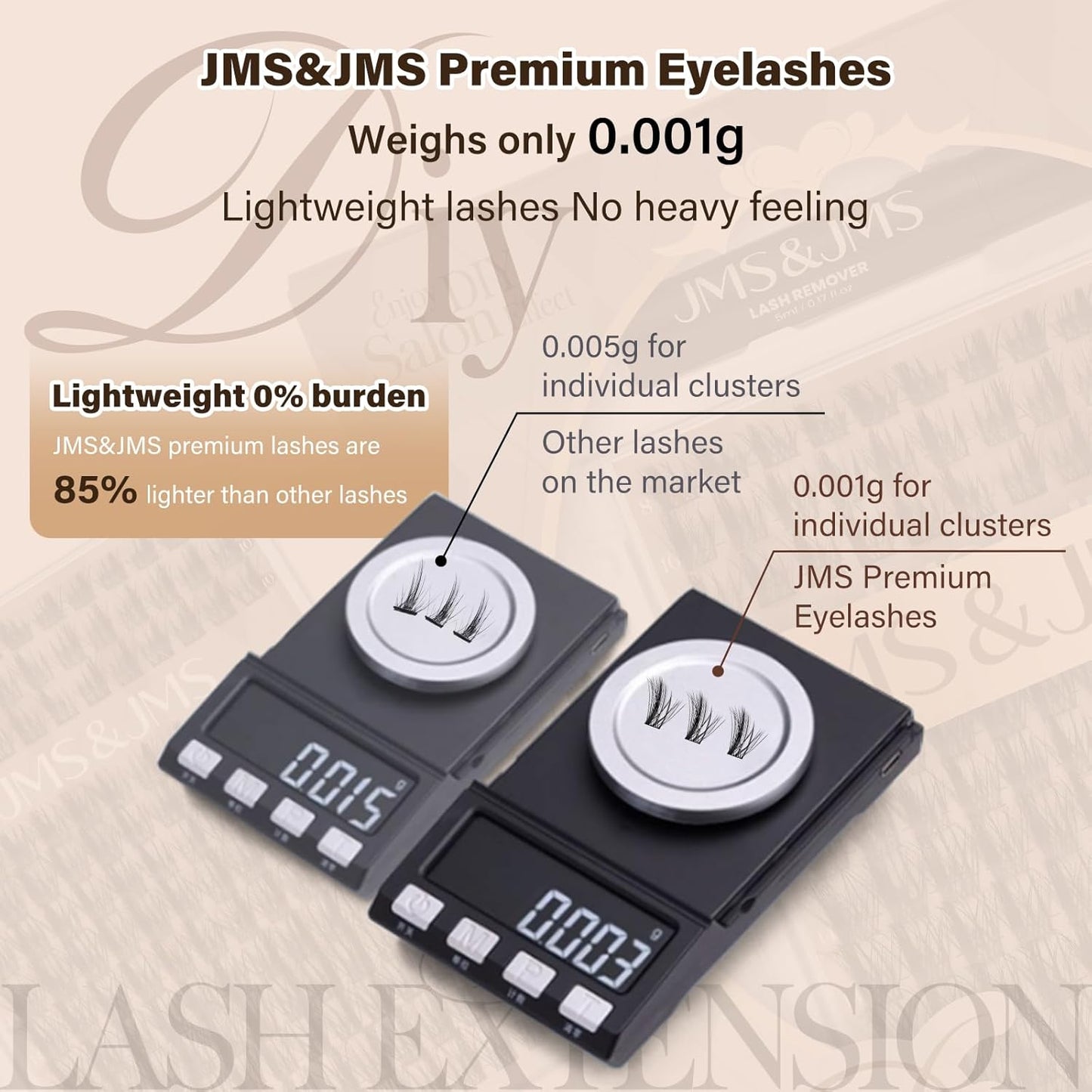 JMS&JMS Lash Clusters Kit 156Pcs CC Curl Lash Extension Kit with Lash Bond and Seal Eyelash Applictor Lash Remover Eyelash Brush Lash Extension Kit for Beginner (Side Spike-8-18mix)