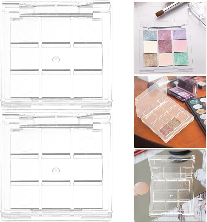 2pcs Empty Lipstick Palette Clear Lipstick Case Mini Highlighters Cross Body Bag Portable Makeup Organizer Storage Cases Sample Eye Shadow Plastic Empty Bracket Travel