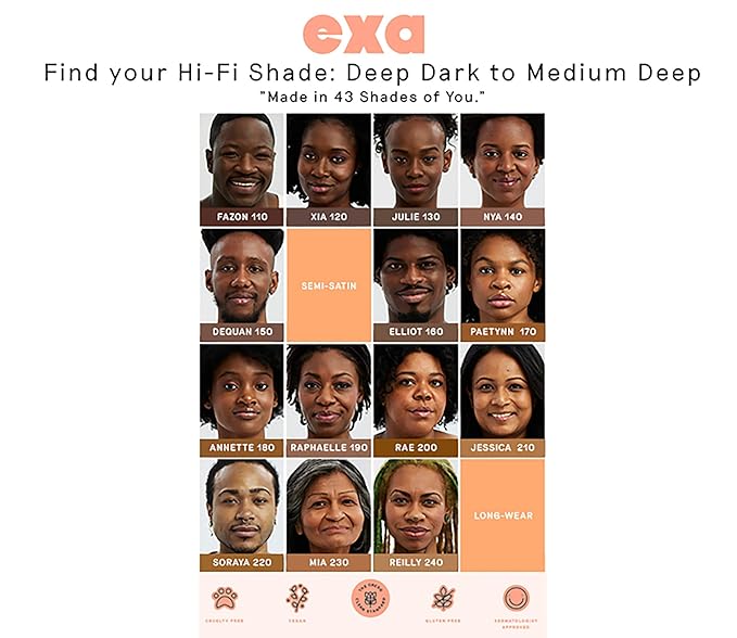 Exa Beauty - Natural High Fidelity Foundation | Clean, Vegan, Cruelty-Free Makeup (Nya 140)