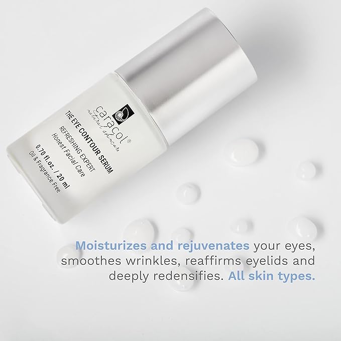 Revitalizing Eye Serum w/Snail Secretion Filtrate, Vitamin E, Chamomile & Aloe Vera - Under Eye Care for Moisturizing and Hydrating - No Parabens & No Sulfates (0.70 fl. oz)