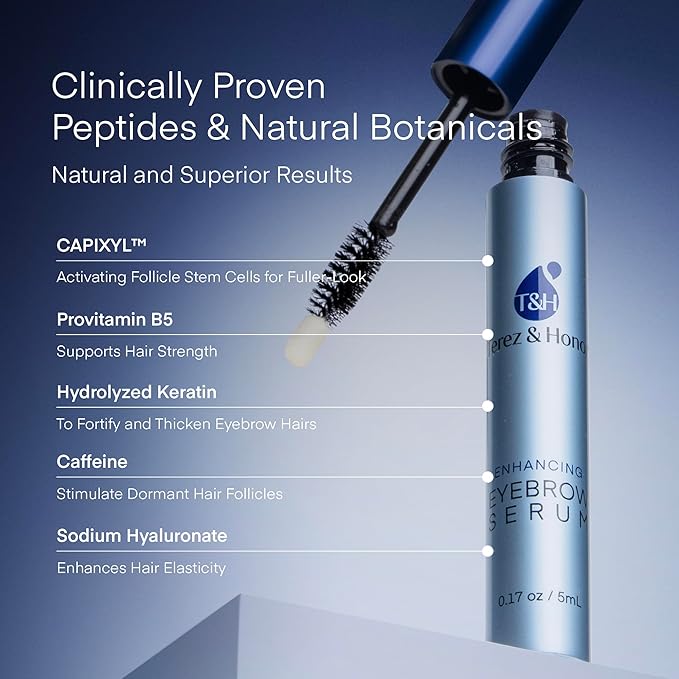 Eyebrow Growth Serum - Natural Eyebrow Serum and Enhancer for Thicker Brows and Grow Bows Faster, Longer, Fuller - 5mL