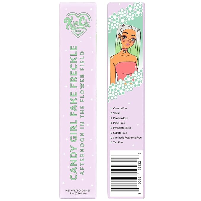 KimChi Chic Beauty Candy Girl Fake Freckle Pen, Natural-Looking and Fast-Drying Faux Freckles Face Makeup, Afternoon In The Flower Field Red-Brown Shade, 0.10 fl oz