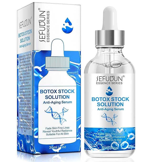 Botox Facial Serum for Anti-Aging, Instant Firming, Fine Line Reduction, Wrinkle Minimization, Collagen Boosting, Hydrating, 1 fl oz