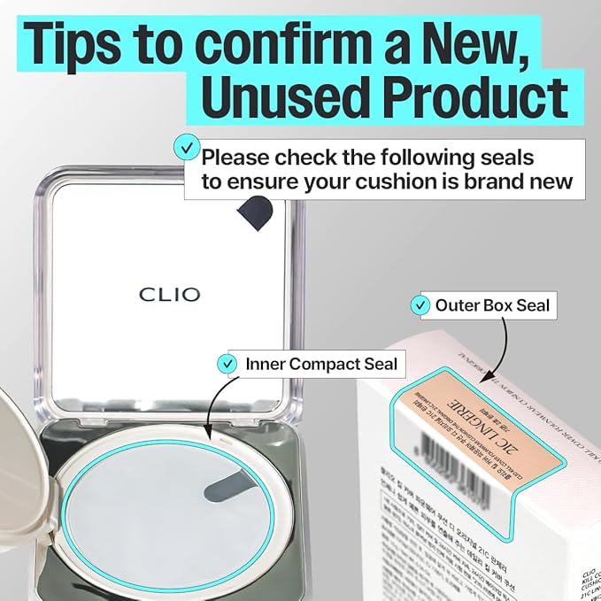 CLIO Kill Cover Founwear Cushion The Original – 20 Shades, Buildable Light to Medium Coverage, Natural Finish, Korean Makeup Foundation, Long-Lasting Skin Fit, 26W CHEESE