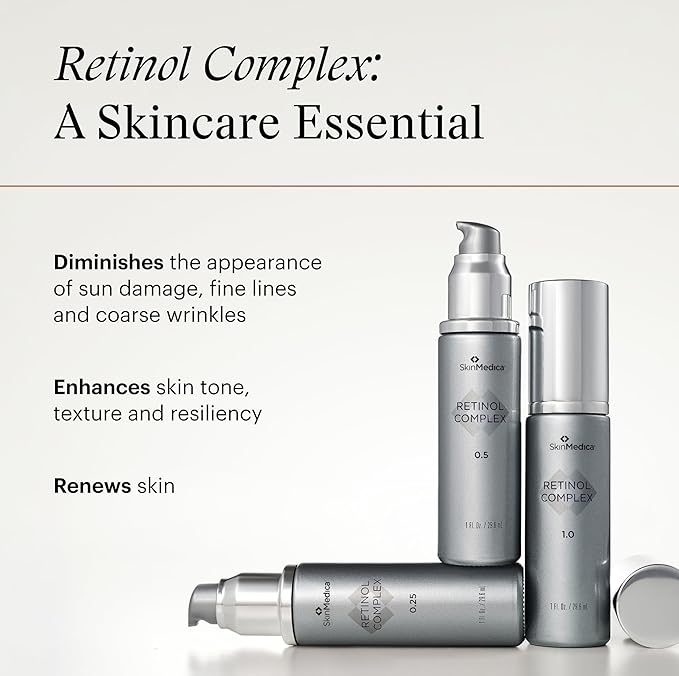 SkinMedica Retinol 0.5 Complex - Retinol Serum for Face, Age-Defying Advanced Retinol Cream That Renews Skin and Diminishes the Appearance of Fine Lines and Wrinkles, 1 Fl Oz