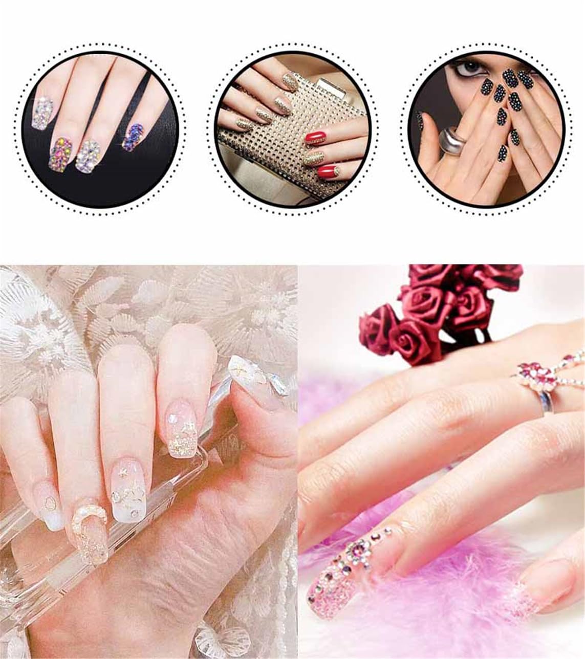 4500 Pcs SS12 3mm AB Flatback Rhinestones for Nails Art Crafts Glitter Round Shine Gems Crystals DIY Clothes Shoes （Dark Pink AB）