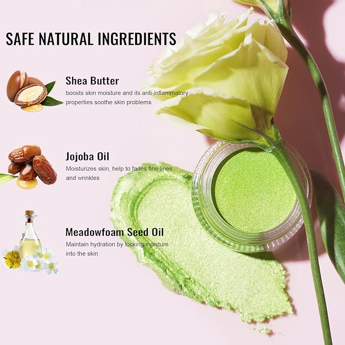 Oulac Warm Peach Glitter Cream Eyeshadow also as Highlighter, Large Capacity with Moisturizing Smooth Formula. Highly Pigmented Shimmer Eye Makeup.Waterproof,6g (08)