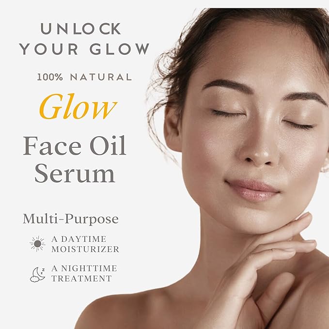 ZAAINA Extra Glow Face Serum – Hydrating Face Oil for Dry, Dull & Sensitive Skin – Lightweight Moisturizer & Natural Primer for Makeup – With Rosehip Oil, Pumpkin Seed & Vitamin E – 1oz Bottle