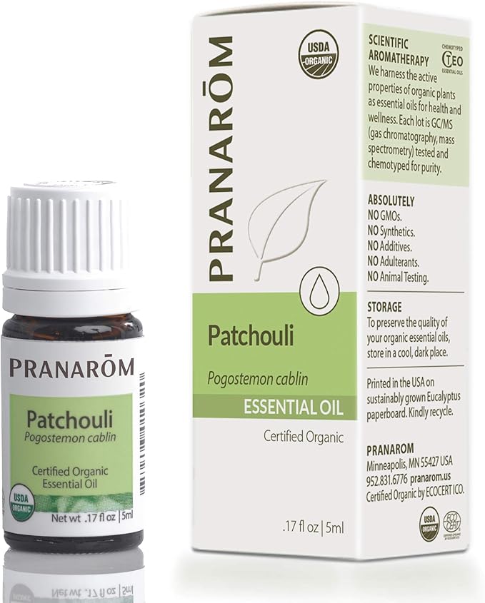 Pranarom - Patchouli Essential Oil (5ml) - 100% Pure Natural Therapeutic Grade Essential Oil for Diffusing and Perfumes | USDA and ECOCERT Certified Organic