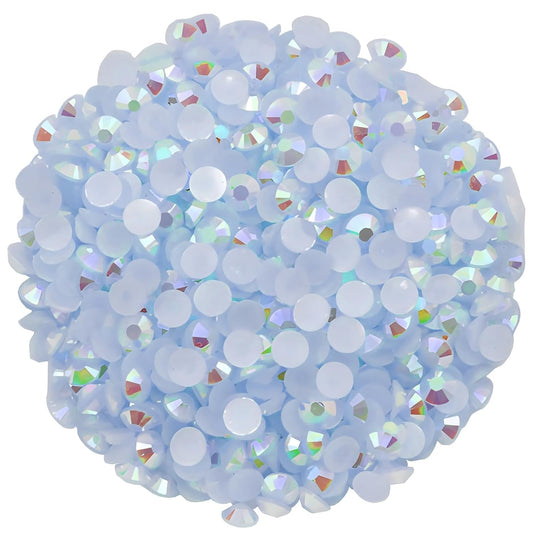 4500 Pcs SS12 3mm AB Flatback Rhinestones for Nails Art Crafts Glitter Round Shine Gems Crystals DIY Clothes Shoes （White AB）