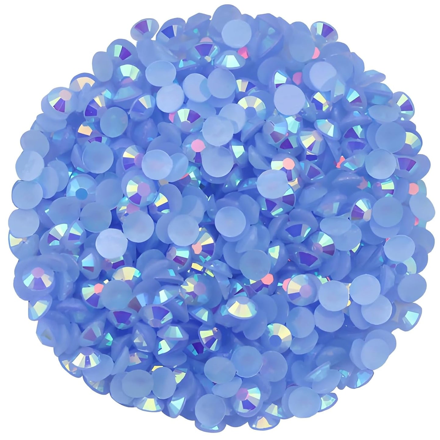 4500 Pcs SS6 2mm AB Flatback Rhinestones for Nails Art Crafts Glitter Round Shine Gems Crystals DIY Clothes Shoes （Light Sapphire AB）