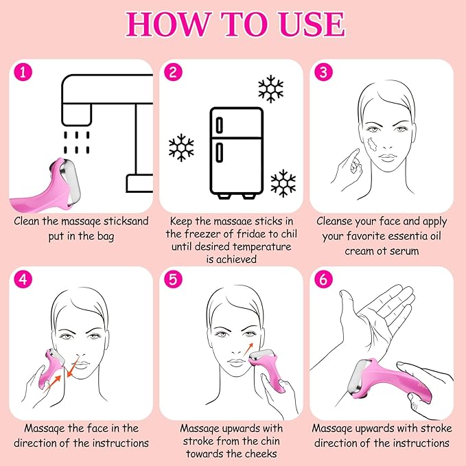 360° Rotating Ice Roller for Face-Stainless Steel Facial Massage Tool for Skin Tightening, Ice Face Roller -Wrinkle Reduction & Dark Circle Relief, Gift for Skincare Enthusiasts.