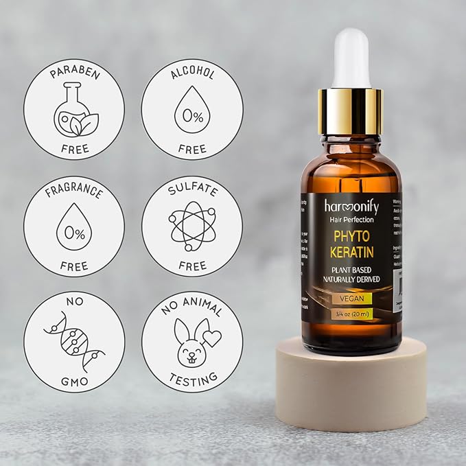 Pure Phyto Keratin Serum, Nourishing and Reviving Damaged Hair and Scalp, Natural, Vegan Phyto Hair Products, Thicker and Healthier Hair in 90 Days, All Hair Types