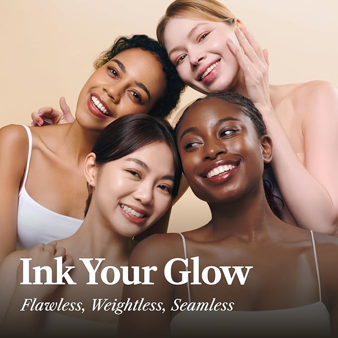 THE FACE SHOP Ink Lasting Liquid Foundation, Full Coverage, 72‑Hour Wear Semi‑Matte Finish, Makeup with Bakuchiol, C120 Neutral Beige, 0.84 Fl. Oz.