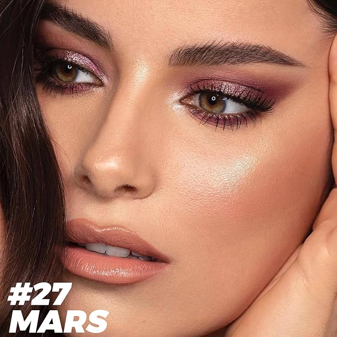 FOCALLURE Shimmer and Matte Cream Eyeshadow Stick,Smooth Brilliant Eye Brightener Pencil,High Pigment Eye Highlighter Pen for Women,Long Lasting Waterproof Eye Shadow and Liners Makeup (MARS)