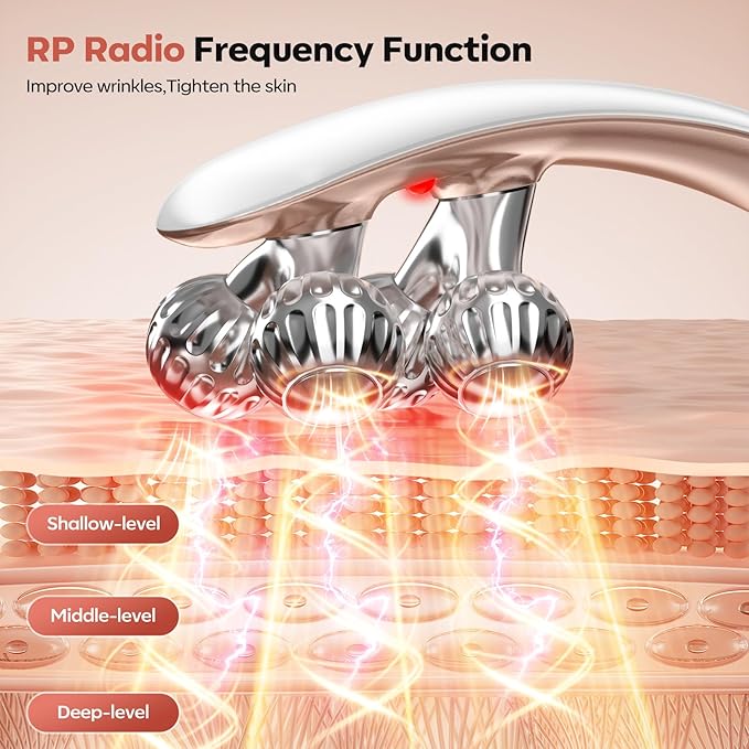 2025 New Microcurrent Facial Slimming Massager Red-Light-Therapy-for-Face and Neck,Vibrating Facial Massager with Thermals for Wrinkles, Double Chin,Firming and Lifting