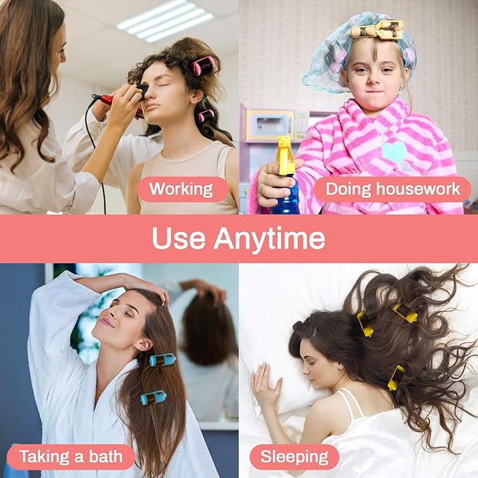 36PCS Foam Hair Rollers - Sponge Rollers for Heatless Hair Curler for Short/Long Curling Sleep rolos para cabello Jumbo Large Sponge Curlers Soft Sleeping Thin Hair Curl Overnight rulos