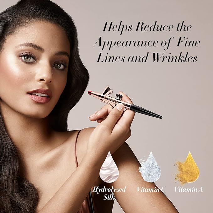 Luminess Air Silk 4-In-1 Airbrush Foundation- Foundation, Shade 120 - Sheer to Medium Coverage - Anti-Aging Formula Hydrates and Moisturizes - 0.5 Fl Oz (Pack of 1)