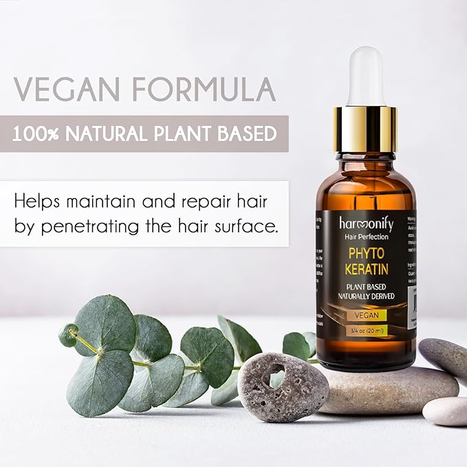 Pure Phyto Keratin Serum, Nourishing and Reviving Damaged Hair and Scalp, Natural, Vegan Phyto Hair Products, Thicker and Healthier Hair in 90 Days, All Hair Types