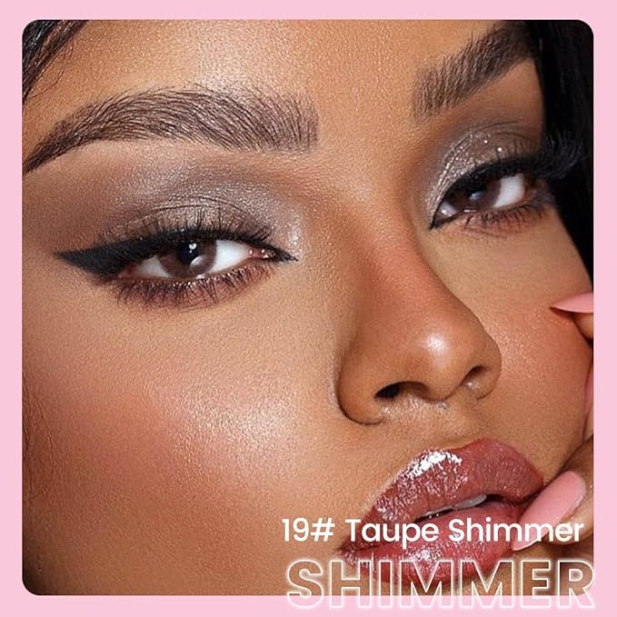 Kaely 2in1 Cream Eye Shadow Brightener Sticks for Eyes, Pencil Eyeshadow Applicator Stick Waterproof Pigmented, Eye Shadow Palette Highlighter Makeup, sombras para ojos, 19 Taupe Shimmer