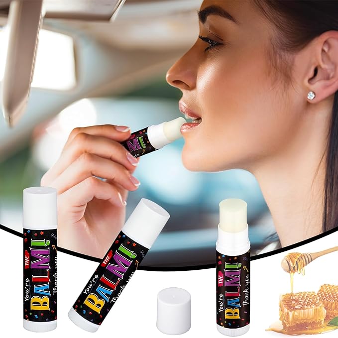 50 Pack Employee Team Appreciation Gifts Bulk Lip Balms Thank You Gifts Inspirational Gifts Party Supplies Christmas Volunteer Gifts for Women Men Staff Coworkers Teachers Nurses