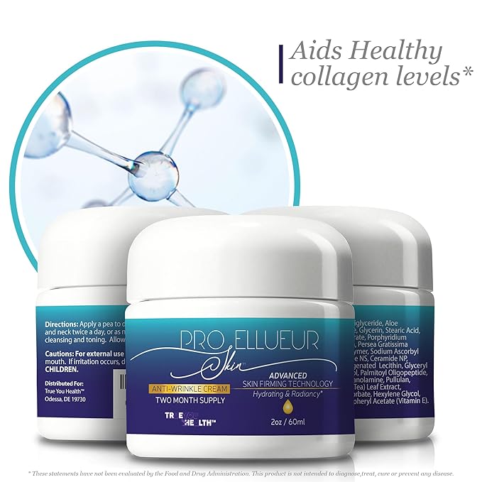 Pro Ellueur Skin Cream - Anti-Wrinkle Cream - Two Month Supply - Advanced Skin Firming Technology to Help Reduce Signs of Aging - Lift, Firm, Tighten - Lasting Hydration - Non-Greasy Formula