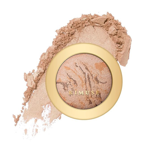 KIMUSE Lighting Glow Baked Foundation, Brighten Color, Color Corrector, Buildable Coverage, Lightweight Powder Foundation, Radiant Natural Finish