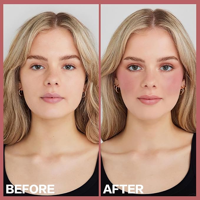 2Pcs Cream Blush Makeup Stick,Monochromatic Multi-Stick Face Blush for Cheek,Lip and Eye,Matte and Dewy Finish for Long Wearing,Easy Application.HOTLINE