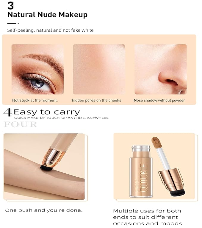 Stay Matte Liquid Foundation Concealer, Silky, Mist, Moisturizing, Long-Wear Liquid Makeup, Sheer To Full Coverage for A Hydrated, Natural Nude Looking Glow & Luminous, Dewy Finish On All Skin Types (#02)