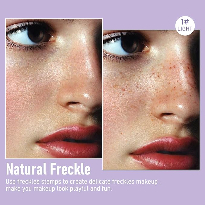Freckles Stamp Pen, Resistant Faux Liquid Freckle Makeup, Waterproof Sweatproof Quick Dry Long Lasting, Natural Lifelike Sunkissed Matte Finish Fake Freckle Pen-LIGHT
