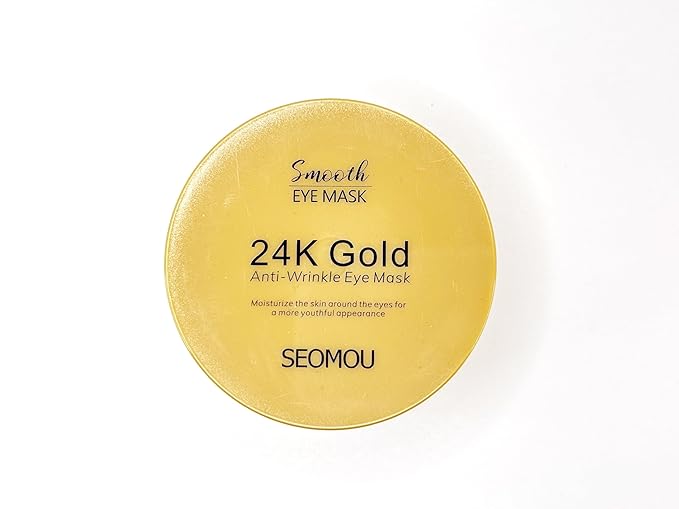 24K Gold Eye Mask Anti-Wrinkle 60 pieces + Portable Mint MouthWash Included Antibacterical Long Lasting Plant Extract 20 pieces