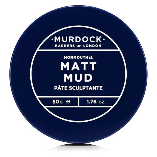Murdock London Matt Mud | Non-Shine Shaping Clay | Vegan with Kaolin & Vitamin E | Made in England | 1.7 oz