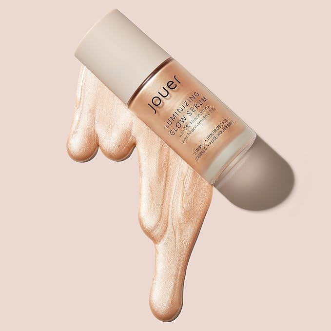 Jouer Luminizing Glow Drops for Face, Dewy Serum for Glowing Skin, 7% Niacinamide, Hyaluronic Acid, & Glycerin, 1 fl oz