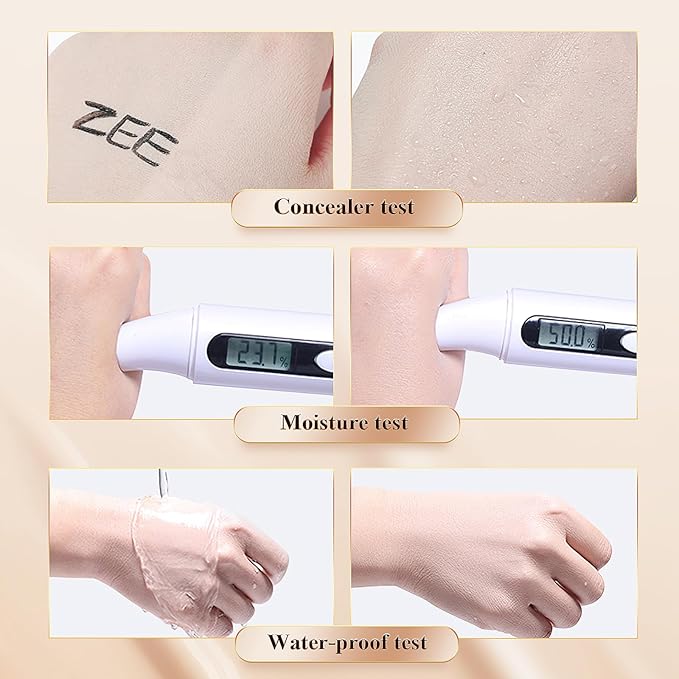 Mushroom Head Air Cushion CC Cream Foundation - Moisturizing & Long-Lasting BB Cream Concealer Makeup Base for All Skin Types, Brighten Long - Lasting Even Color Correcting Concealer (Medium Deep)