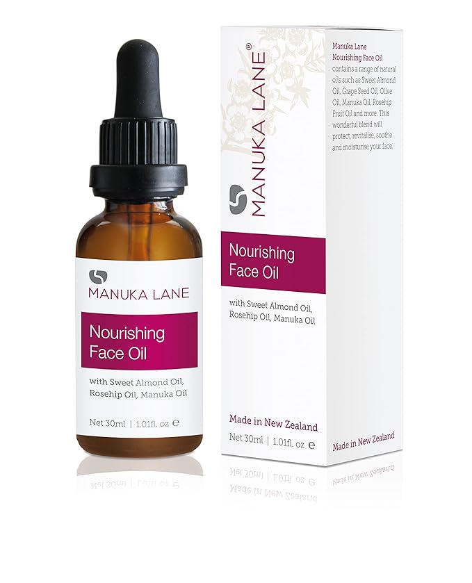 Manuka Lane Nourishing Face Oil, with Sweet Almond Oil, Rosehip and Manuka Oil Results for Soothe and Moisturise Your Face