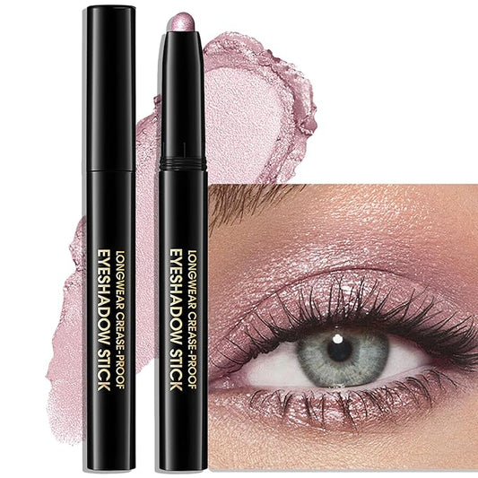 Eyeshadow Stick Waterproof Cream Eye Brighten Shadow Pencil Long-Lasting Crease-Proof Shimmer Glitter Eyeshadow Crayon Smooth High Pigmented Highlighter Neutral Eye Shadow Liner Makeup, 8 FANCY