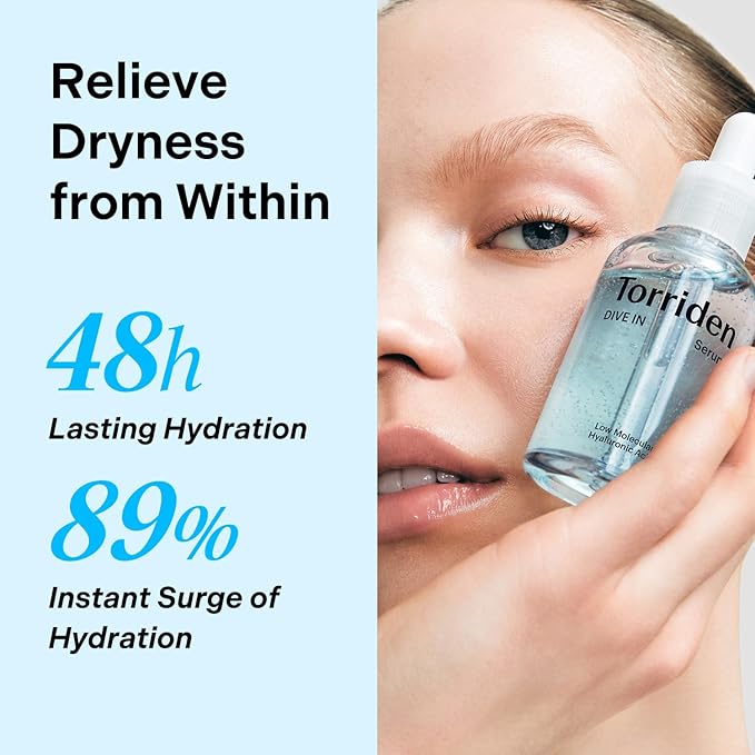 Torriden DIVE IN Hyaluronic Acid Serum 50ml(1.69 fl.oz.) * 2 (Pack of 2) | Deep Hydration to Get Glow Skin | Hyaluronic Acid, Panthenol, Allantoin | Korean Facial Serum