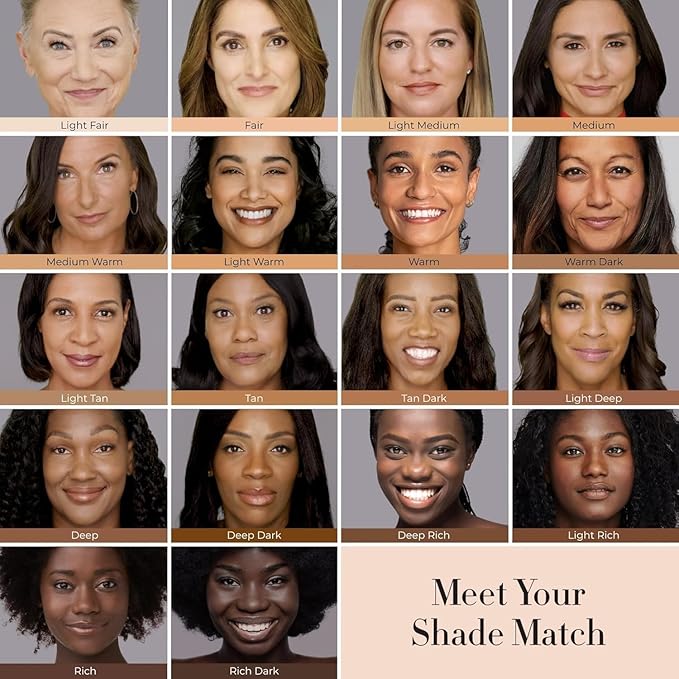 LUMINESS Silk Airbrush Spray Foundation & Buffing Brush Kit – Full Coverage Foundation & Dual-Sided Buffing Brush - Buildable Coverage, Anti-Aging Formula Hydrates & Moisturizes (Shade - Tan Dark)