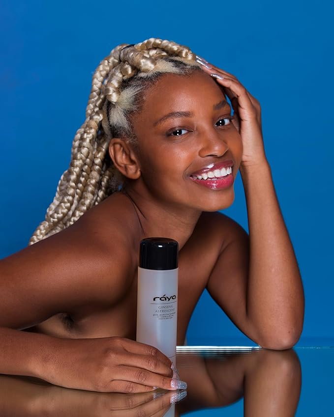 RAYA Ginseng Astringent with AHA 6 oz (G-205) | Gentle Glycolic Facial Toner for Dry and Sensitive Skin | Helps Tighten Pores, Smooth Complexion, and Reduce Fine Lines | Made with Alpha Hydroxy Acids