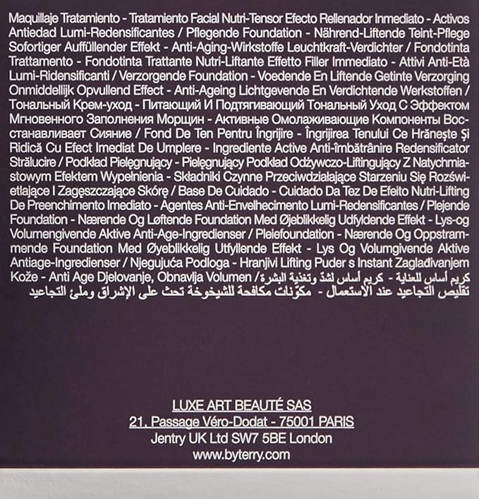 By Terry Eclat Opulent Anti-Aging Lifting Foundation, Medium - Full Coverage, Hydrating & Radiance Boosting, 1 Eclat Naturel, 1.01 fl oz