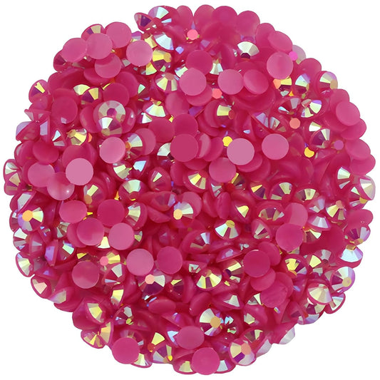 4500 Pcs SS6 2mm AB Flatback Rhinestones for Nails Art Crafts Glitter Round Shine Gems Crystals DIY Clothes Shoes （Dark RoseRed AB）