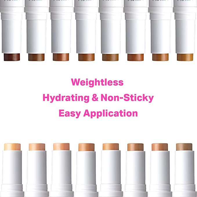 Ruby Kisses Natural Full Coverage 3-In-1 Stick Foundation. Easy to Apply, Hydrating, Lightweight, Long Lasting, Concealer and Contour Stick for Face Makeup (Deep Honey)