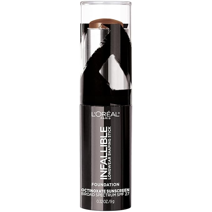 L'Oreal Paris Makeup Infallible Longwear Shaping Stick Foundation, 412 Espresso, 1 Tube, 0.32 Ounce