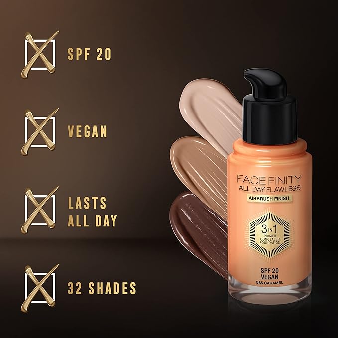 Max Factor Facefinity All Day Flawless 3 In 1 Foundation SPF 20, No. 85 Caramel (81377984)
