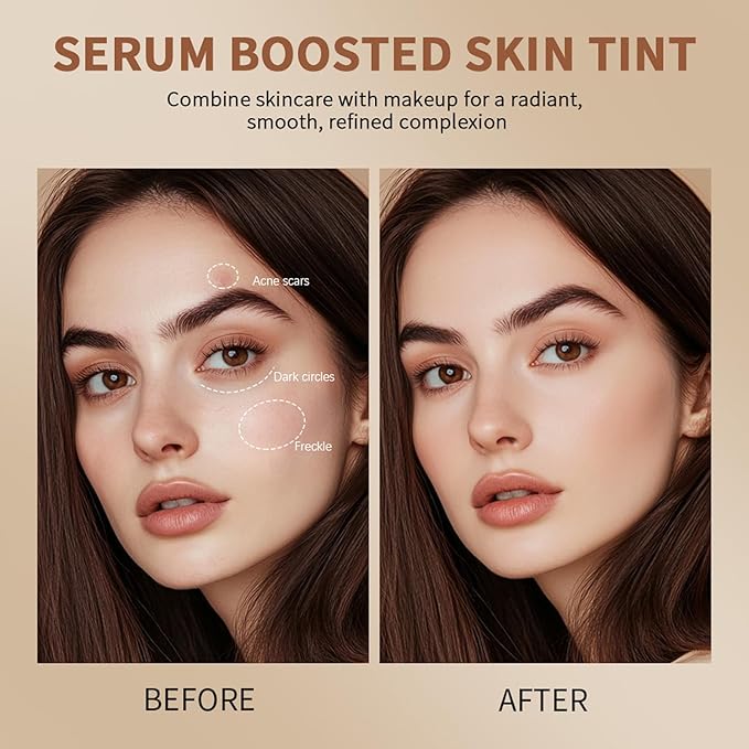 Beauty Balm Serum Boosted Skin Tint – Hydrating Tinted Moisturizer, Lightweight Solid Tinted Foundation Stick for Flawless, Sheer to Medium Coverage, Radiant & Dewy Finish, All-Day Wear (4#, 1)